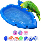 Bañera multifuncional para pájaros y comederos.