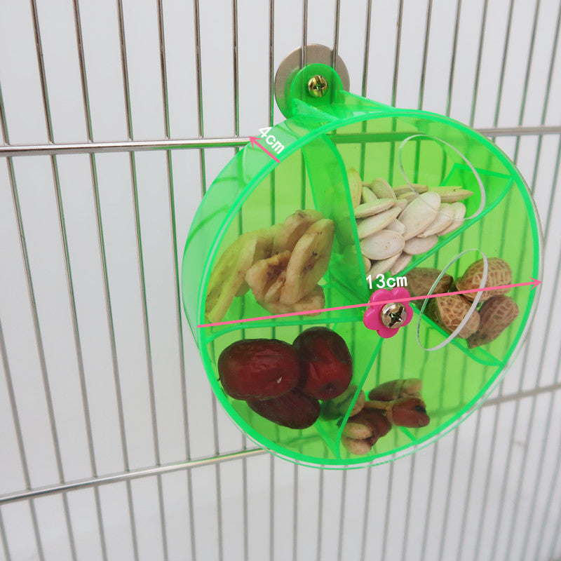 Rueda de viento acrílica para pájaros de juguete.