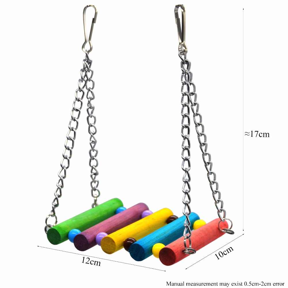Colorido puente colgante, columpio soporte de barra peonía.