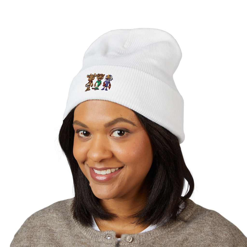 Gorro con las mascotas del Futbol. Gorro con vuelta bordado.