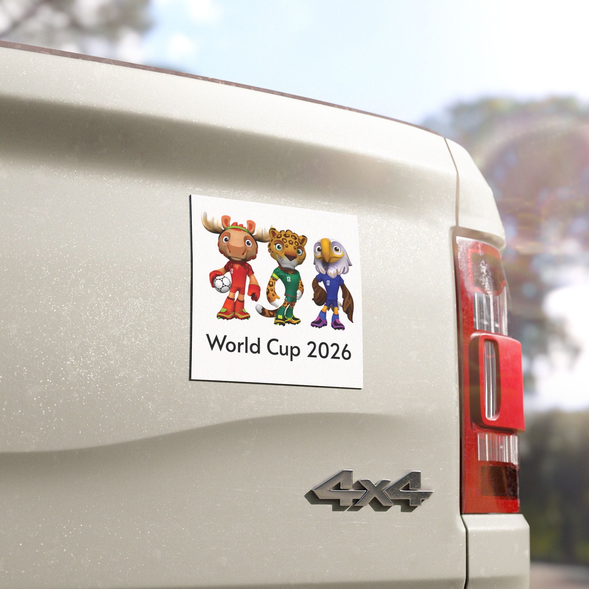 Imán para coche. Mascotas, para aficionados al fútbol.
