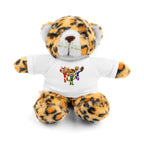 Adorable animal de peluche con camiseta personalizada, regalo tierno para niños.