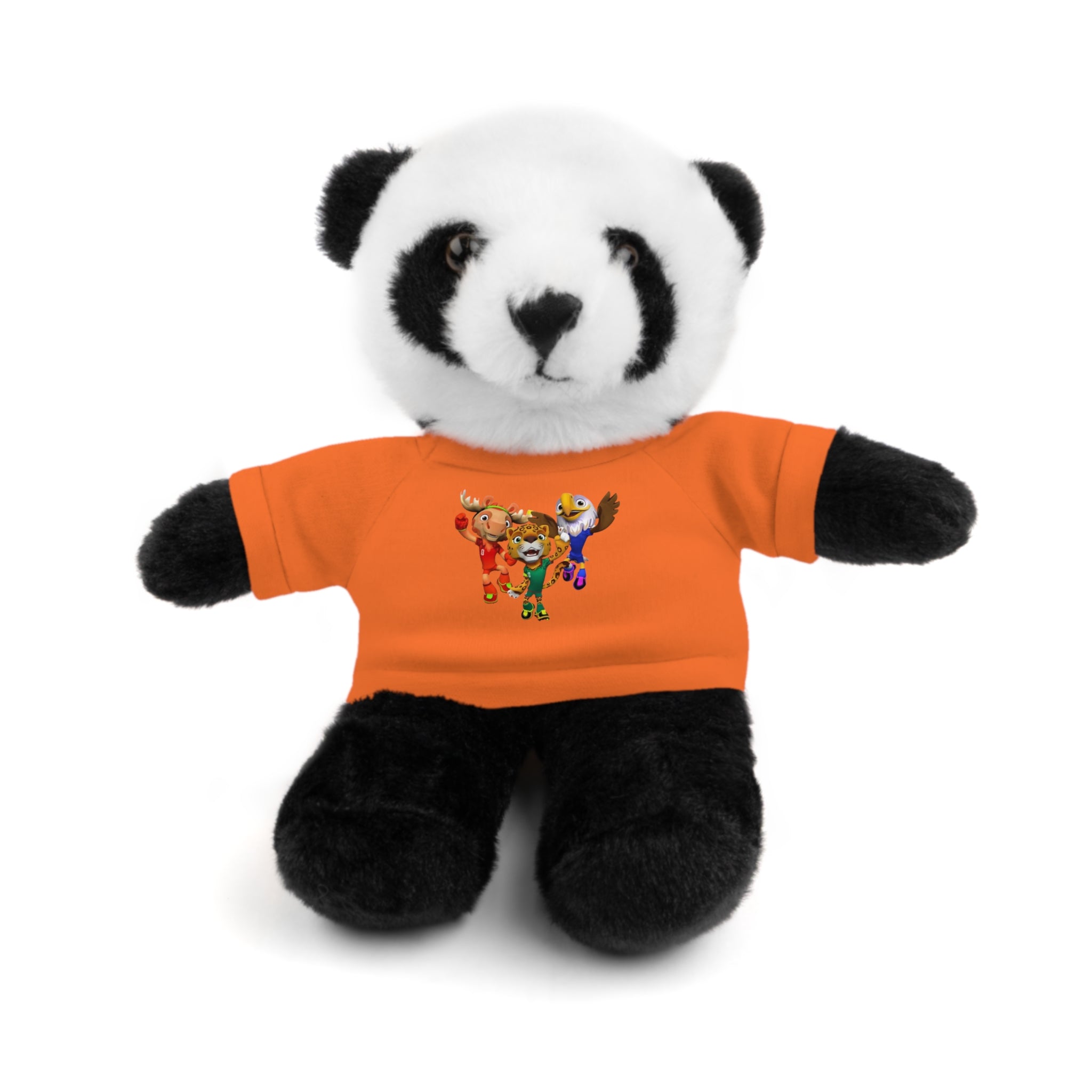 Adorable animal de peluche con camiseta personalizada, regalo tierno para niños.