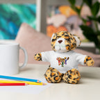 Adorable animal de peluche con camiseta personalizada, regalo tierno para niños.
