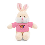 Adorable animal de peluche con camiseta personalizada, regalo tierno para niños.