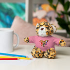 Adorable animal de peluche con camiseta personalizada, regalo tierno para niños.