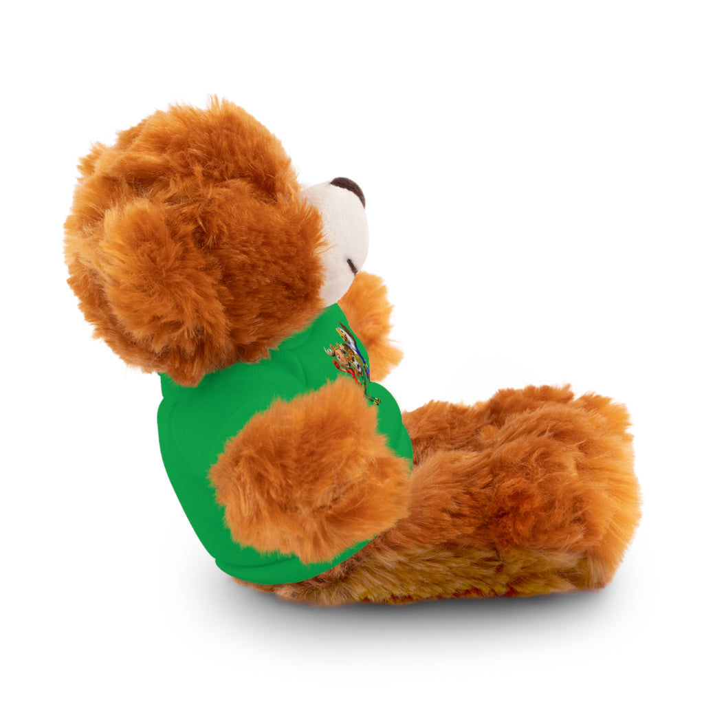 Adorable animal de peluche con camiseta personalizada, regalo tierno para niños.