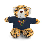 Adorable animal de peluche con camiseta personalizada, regalo tierno para niños.