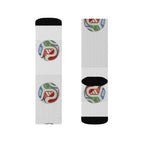 Calcetines de sublimación coloridos, Regalo divertido para amantes del deporte.