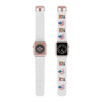 Correa para Apple Watch. Bandera de EE. UU. y adorables mascotas mundialistas
