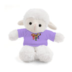 Adorable animal de peluche con camiseta personalizada, regalo tierno para niños.