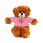 Adorable animal de peluche con camiseta personalizada, regalo tierno para niños.
