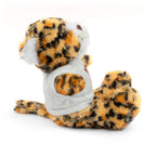 Adorable animal de peluche con camiseta personalizada, regalo tierno para niños.