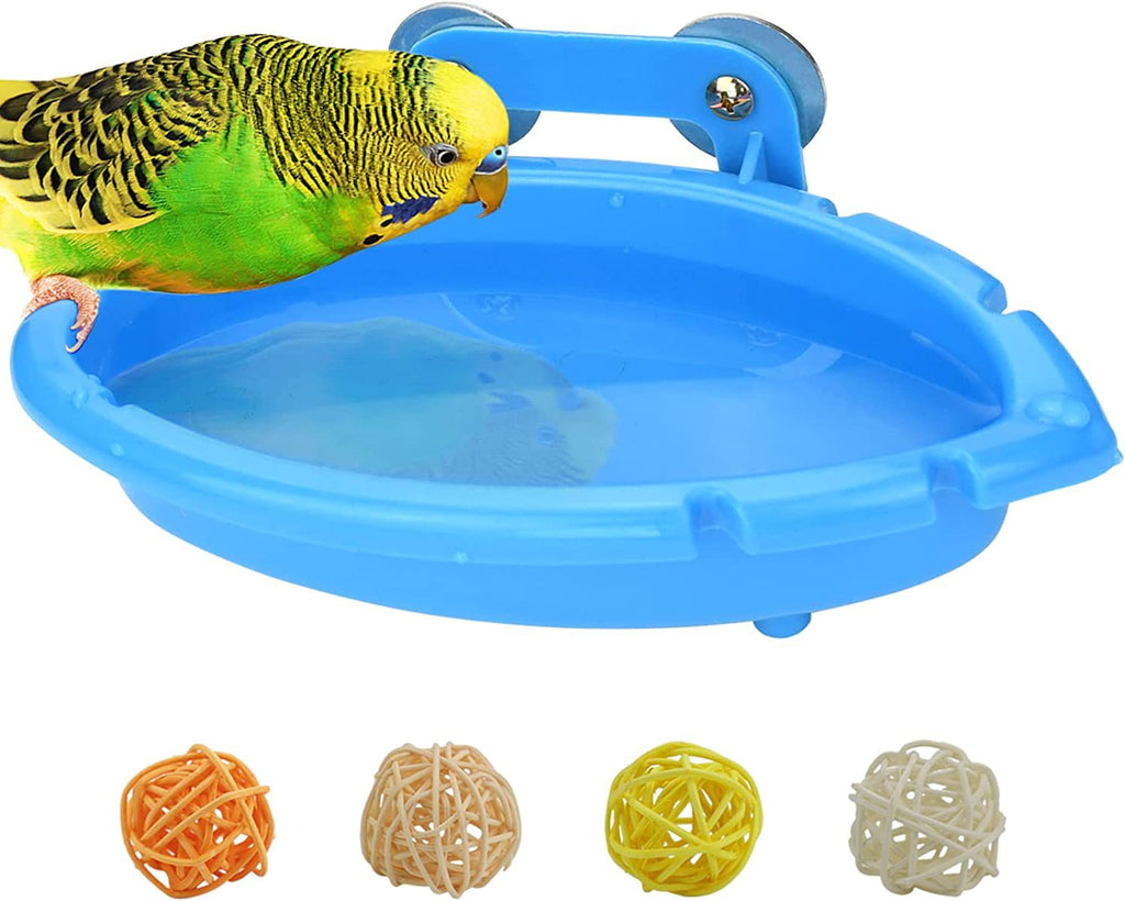 Bañera multifuncional para pájaros y comederos.