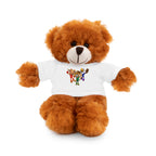 Adorable animal de peluche con camiseta personalizada, regalo tierno para niños.