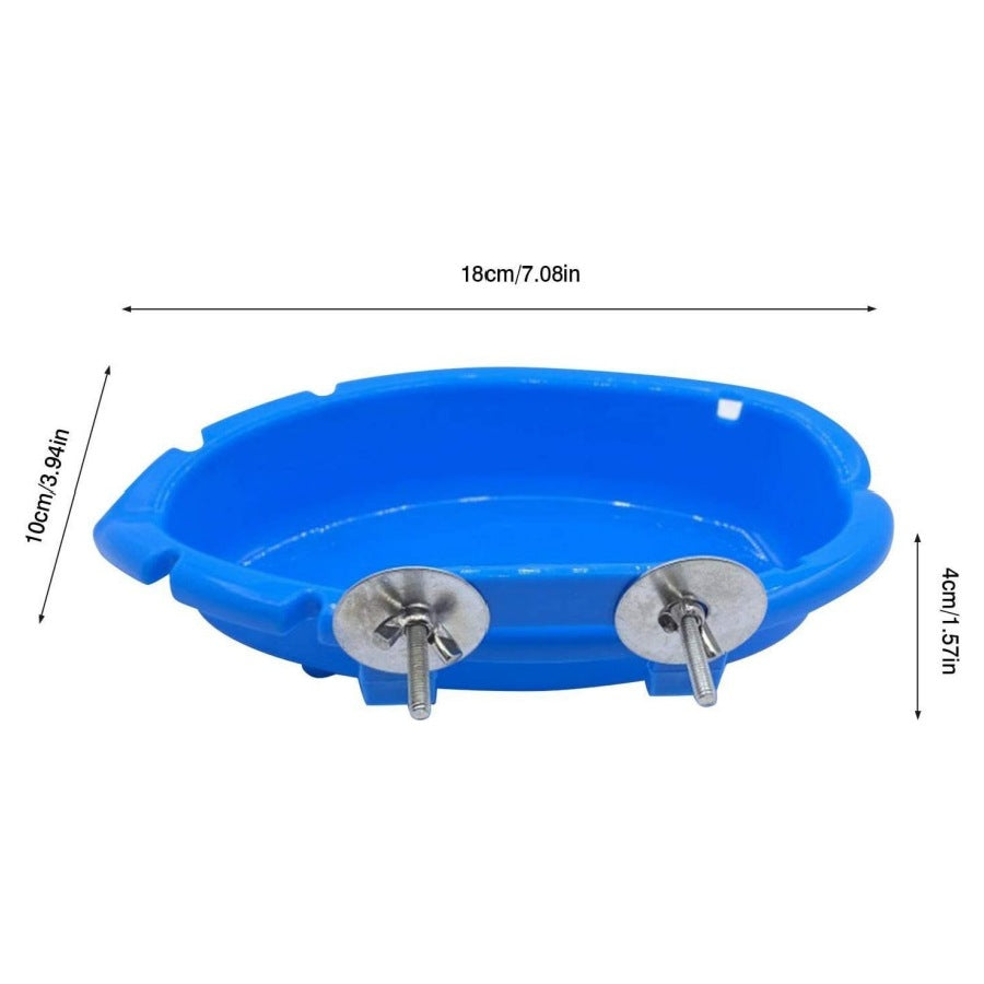 Bañera multifuncional para pájaros y comederos.