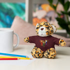 Adorable animal de peluche con camiseta personalizada, regalo tierno para niños.