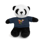 Adorable animal de peluche con camiseta personalizada, regalo tierno para niños.