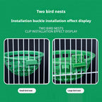 Material plástico para nido de pájaros, fácil de limpiar y dividir.