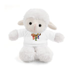 Adorable animal de peluche con camiseta personalizada, regalo tierno para niños.