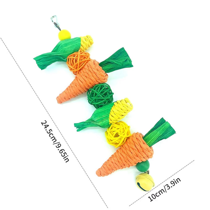 Juguete para loros, perca colgante, juguete para morder, para periquitos, guacamayos, cacatúas.