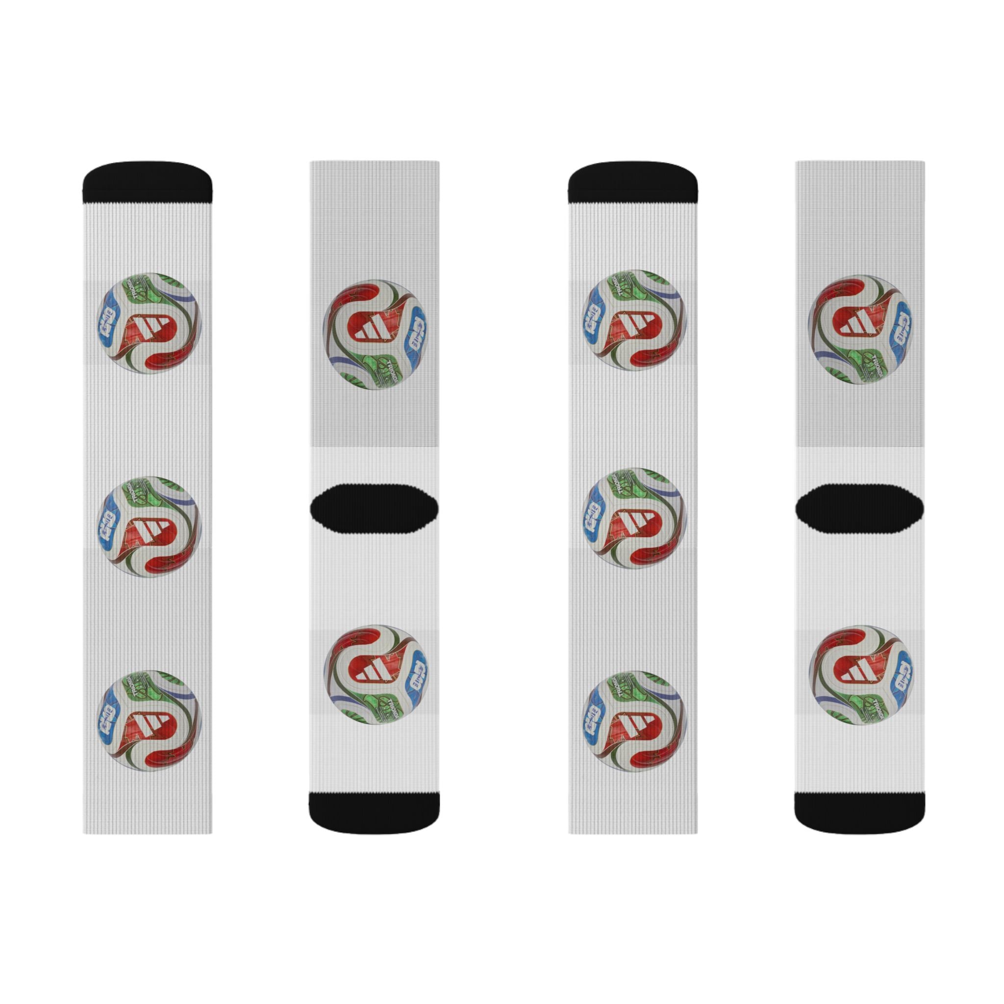 Calcetines de sublimación coloridos, Regalo divertido para amantes del deporte.