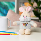 Adorable animal de peluche con camiseta personalizada, regalo tierno para niños.