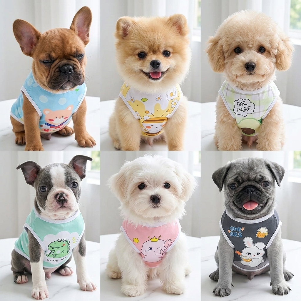Chaleco fino y elástico para perros, ideal para el verano, para cachorros y gatos.
