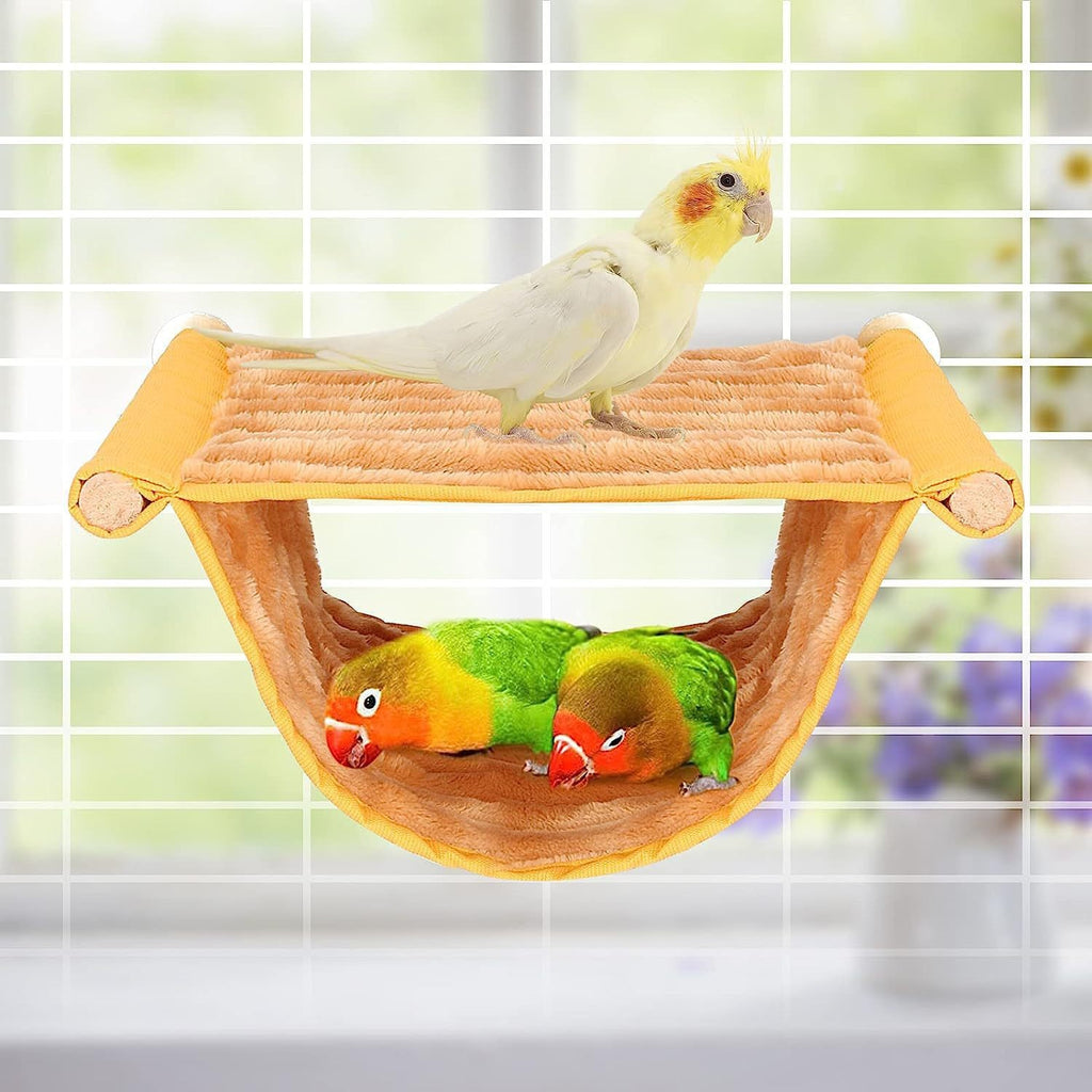 Hamaca cálida para loros, extraíble y lavable, para colocar en el alféizar de la ventana.