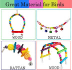 7 piezas de accesorios para jaulas de pájaros.