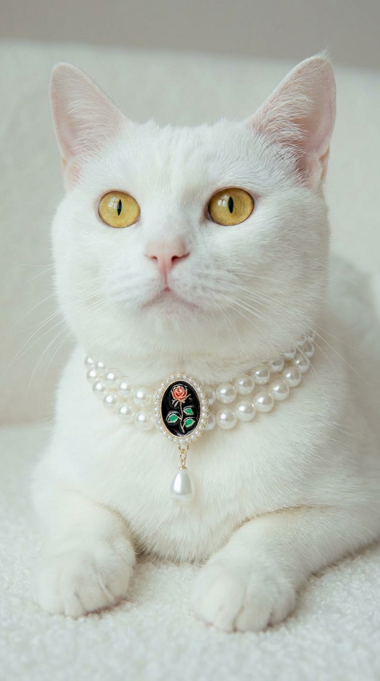 Collar elegante y sencillo para mascotas con forma de corazón de aleación de perlas de imitación y rosas