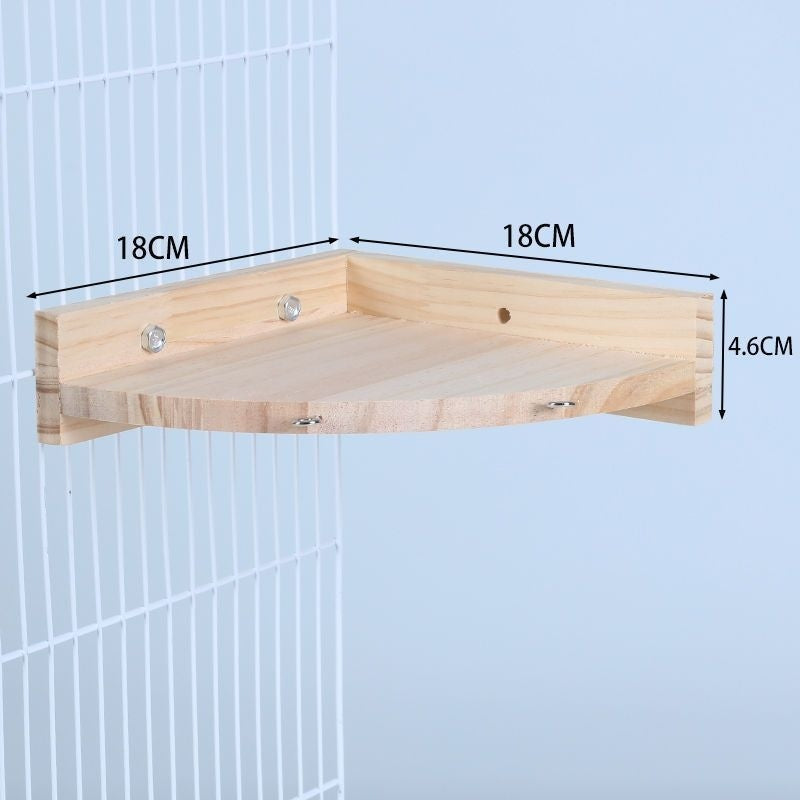 Accesorios para jaulas para escalar y jugar, plataforma de salto de madera maciza.