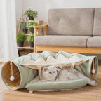 Túnel plegable para gatos, duradero, lavable y plegable.