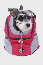 Mochila de gran capacidad para mascotas, portátil, de viaje, tipo baúl, con doble hombro.