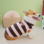 Ropa a cuadros de forro polar para perros de patas cortas. Incluye calcetines.