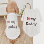 Ropa informal para mascotas con estampado de dibujos animados.